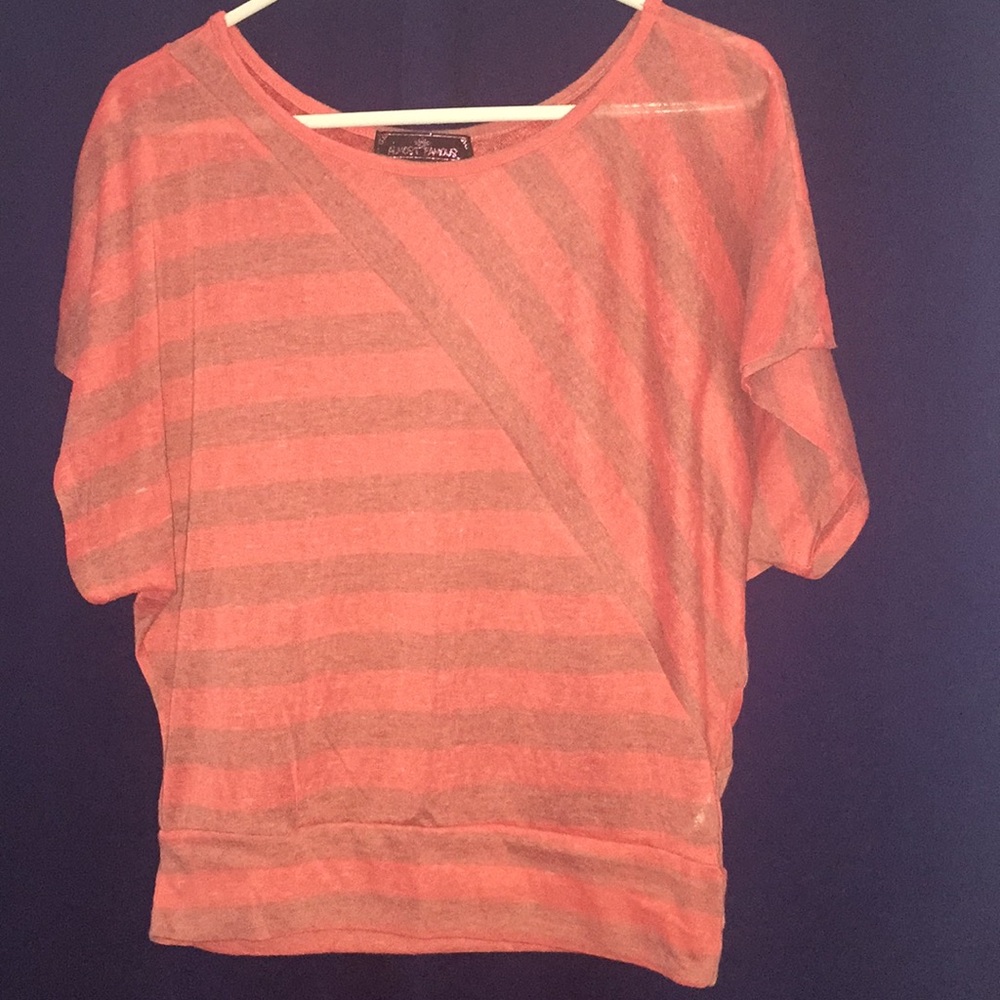 Almost Famous Orange/Purple Dolman Top XL